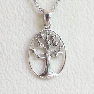 Tree of Life Pendant with Chain Sterling Silver